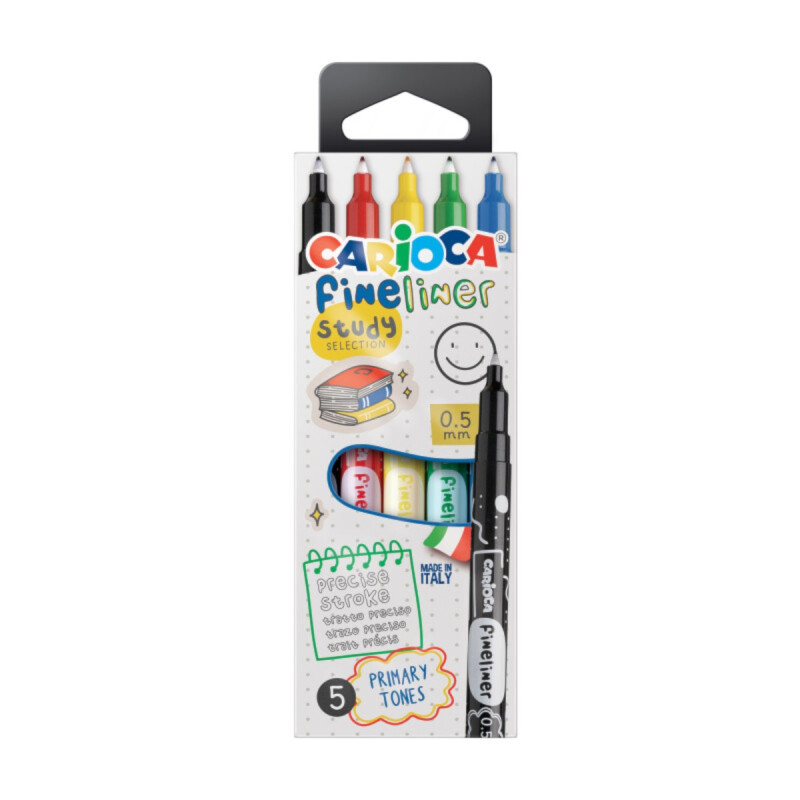 Marcadores Carioca Fineliner Study x5 Marcadores Carioca Fineliner Study x5