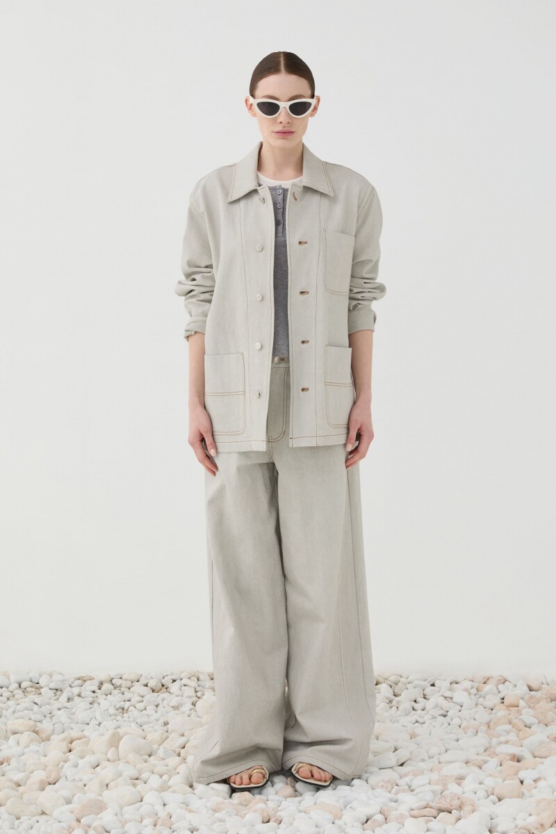 CHAQUETA SOBRECAMISA Gris