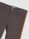 Pantalon Campana Con Cinta Lateral Gris Marengo