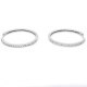 Aros En Oro 18K Blanco Y Brillantes 2.8 Cm De Diametro Aros En Oro 18K Blanco Y Brillantes 2.8 Cm De Diametro