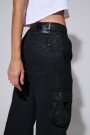 JEAN CARGO LEATHER Negro