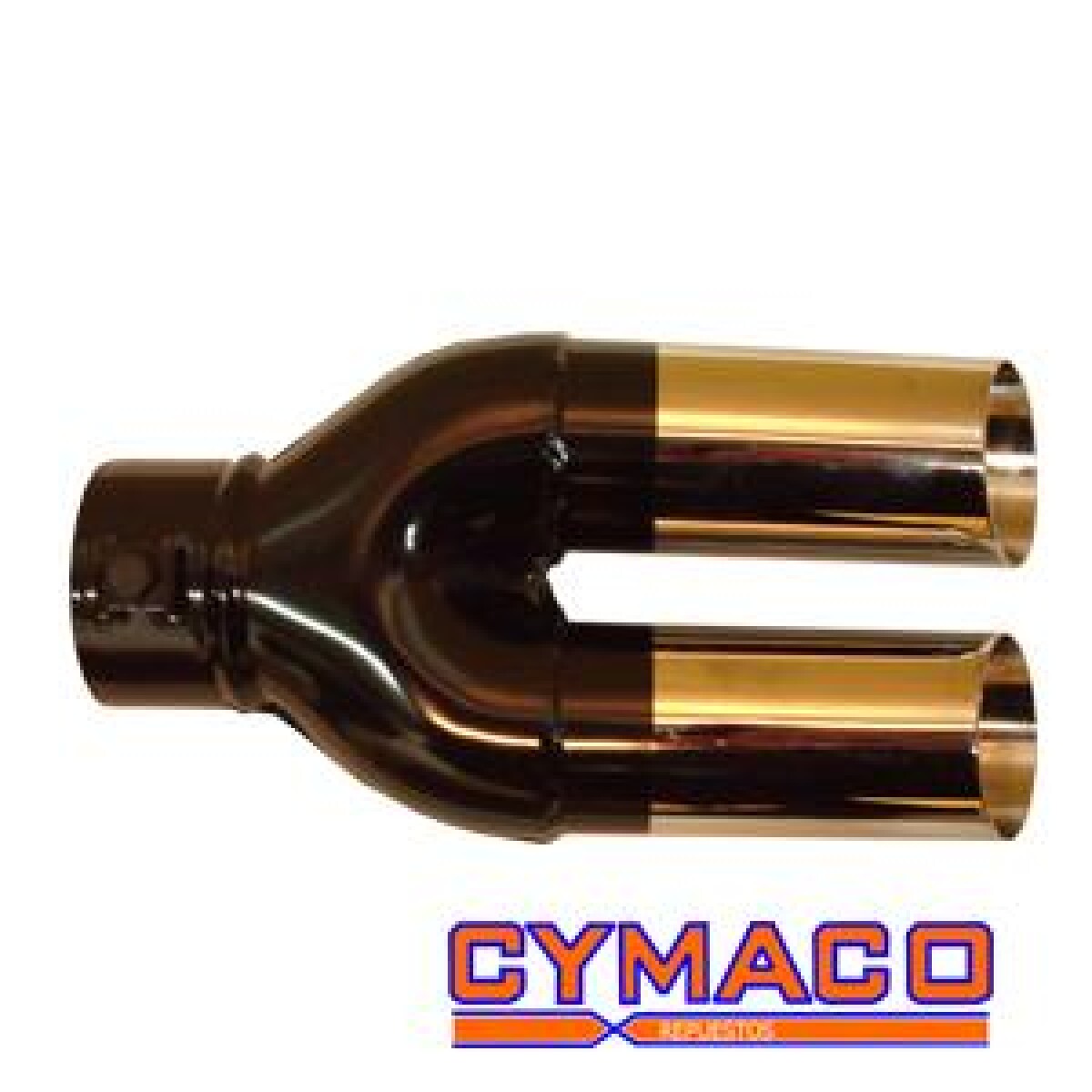 ACCESORIO EXTERIOR - COLA DE ESCAPE DOBLE REDONDA CROM.2 PULG - 