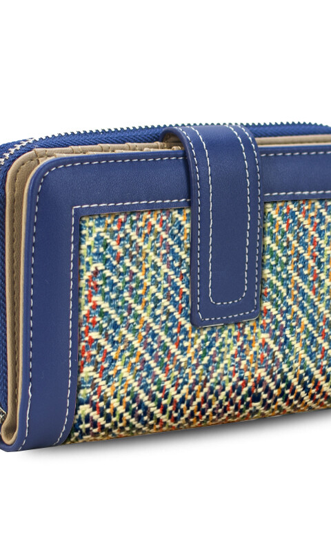 BILLETERA AGNES ZIGZAG MULTICOLOR AZUL