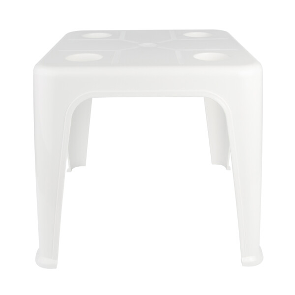 MESA SOPORTE CON PORTA VASOS PVC BLANCA MESA SOPORTE CON PORTA VASOS PVC BLANCA