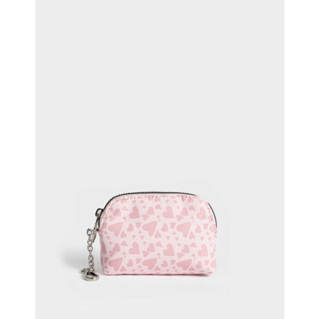 Monedero Cuerina Estampado Rosa Viejo