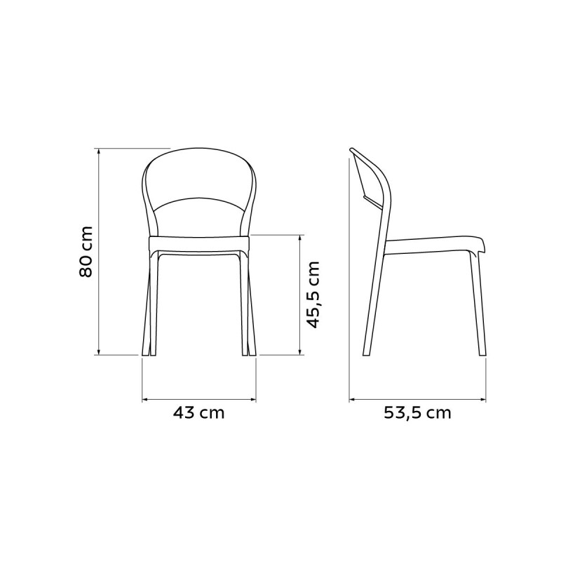 Silla Sissi Respaldo Cerrado en polipropileno - color Negro - 92046/409 - Tramontina Silla Sissi Respaldo Cerrado en polipropileno - color Negro - 92046/409 - Tramontina
