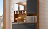 Kit Absoluto de Cocina - 5 puertas 3 cajones Cinamomo/Negro