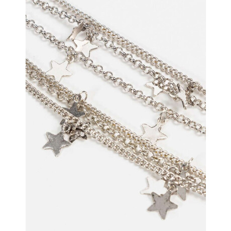 Chokers Cosmico Bañado En Plata Plateado