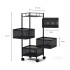 Carrito Carro Organizador con Ruedas y 4 Estantes Multiuso cocina baño Imback Color Negro Carrito Carro Organizador con Ruedas y 4 Estantes Multiuso cocina baño Imback Color Negro