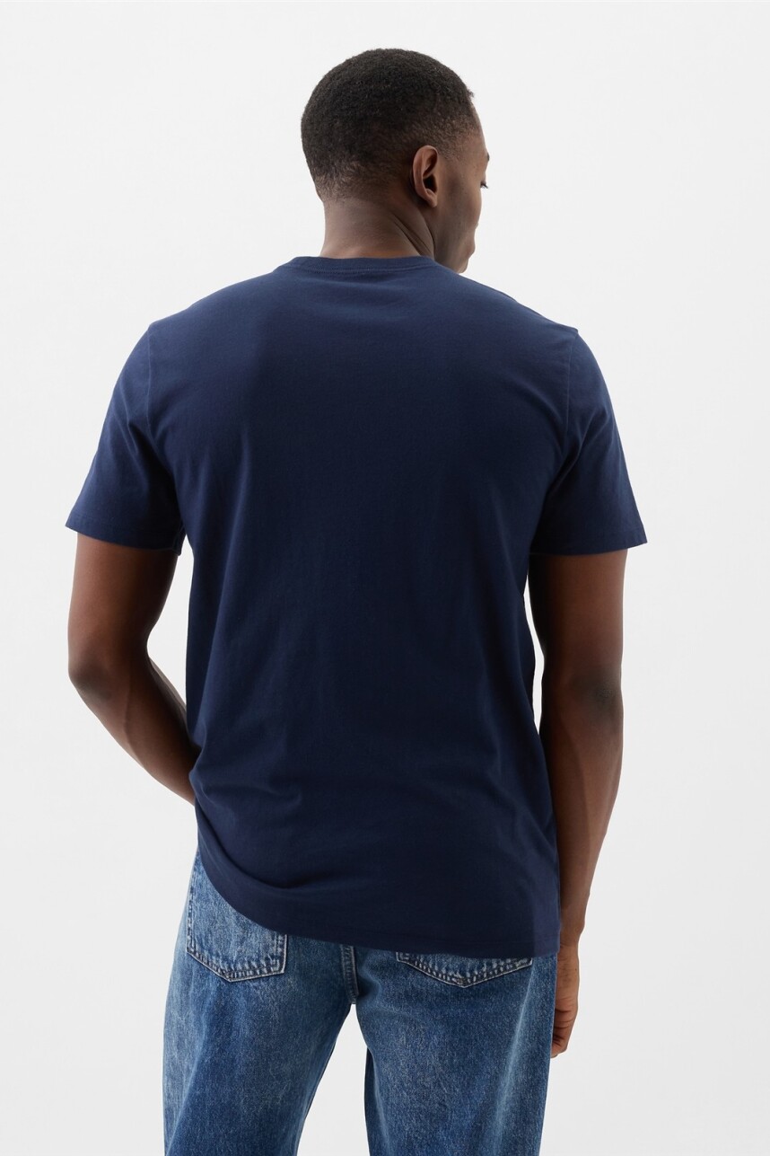 Remera Logo Gap Hombre Tapestry Navy