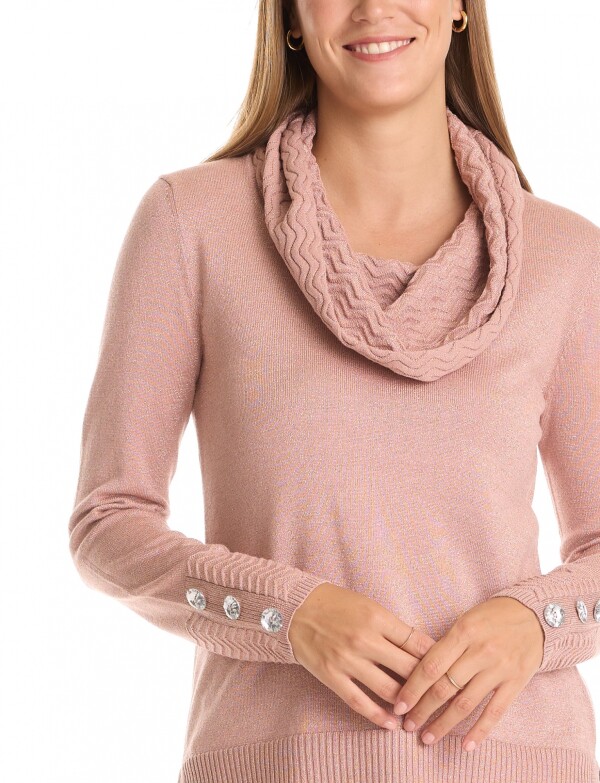 Buzo Lurex ROSA OSCURO