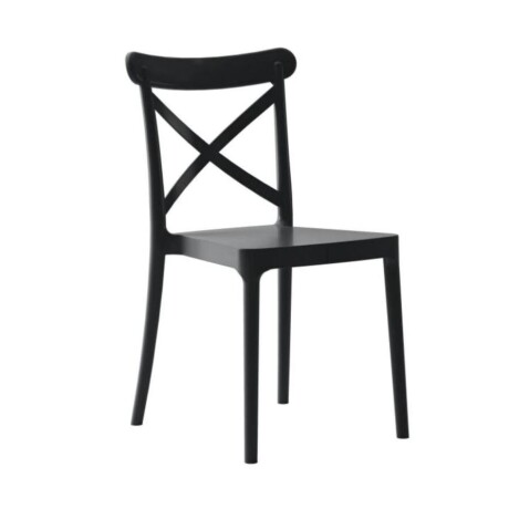 Silla Cruceta de polipropileno ZJ09 - Negro 6453 Silla Cruceta de polipropileno ZJ09 - Negro 6453