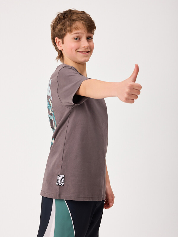 T-SHIRT ROGERS TEEN RUSTY Gris Oscuro