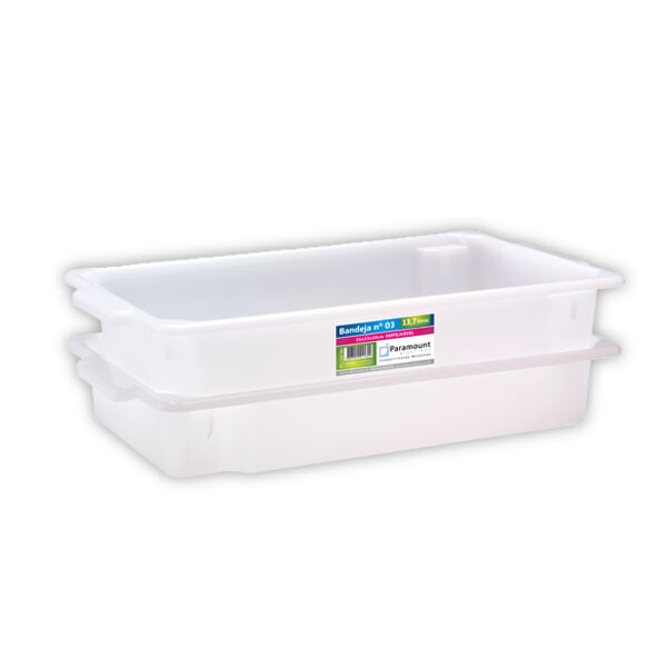 BANDEJA FOODSERVICE N°3 - 13 LTS. 55X33X10 CM. BLANCO