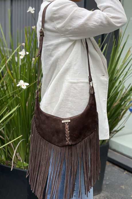 Bandolera sandi Chocolate gamuza