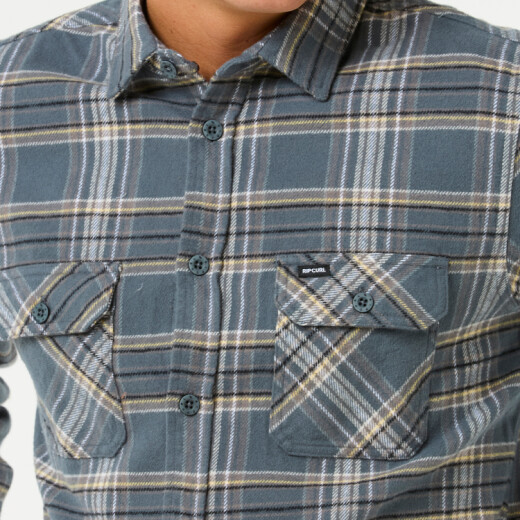 Camisa Rip Curl Griffin Flannel - Gris Camisa Rip Curl Griffin Flannel - Gris