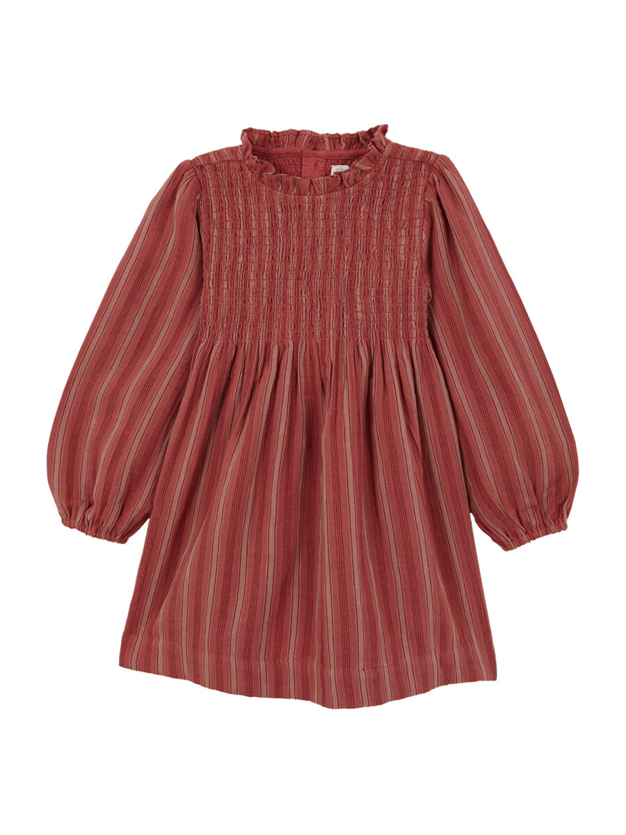 Vestido De Rayas Engomado Cereza