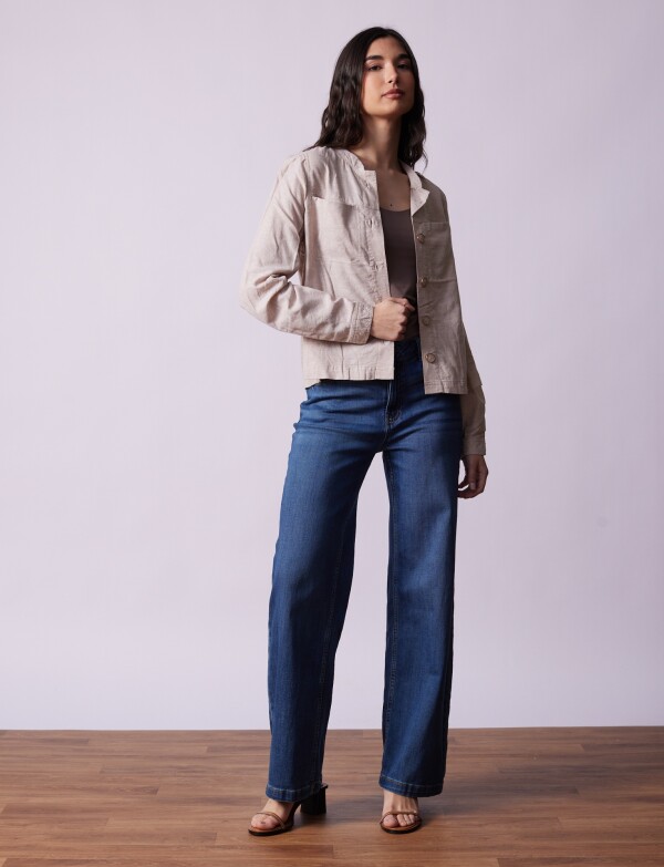 Chaqueta Lino BEIGE