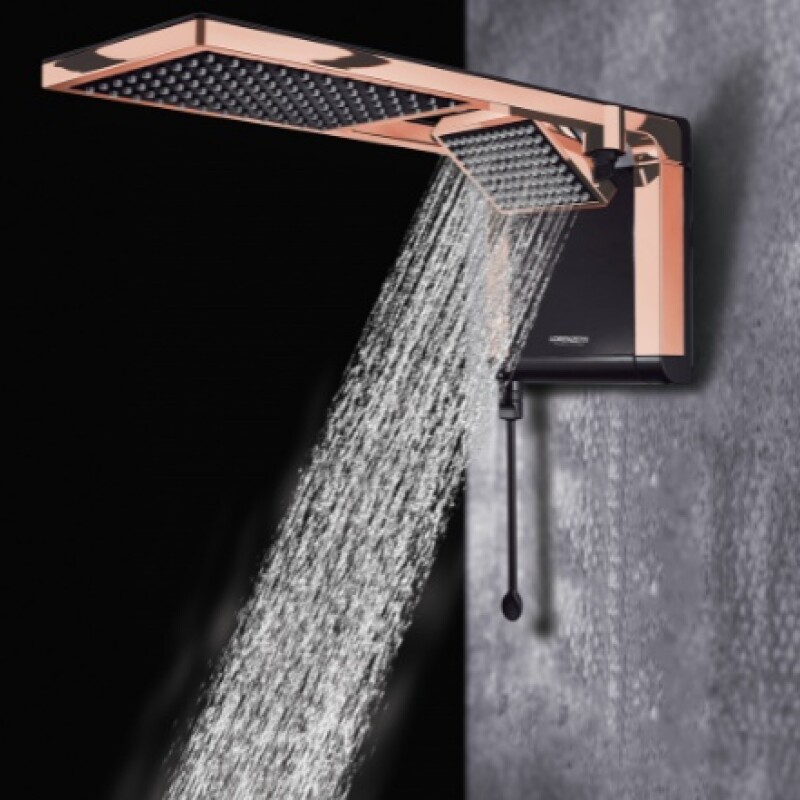 DUCHA AQCUA DUO BLACK ROSE GOLD 220V 6800W DUCHA AQCUA DUO BLACK ROSE GOLD 220V 6800W