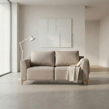 Sofá Gino - Microfibra - 2 cuerpos TC 1010 (Beige)