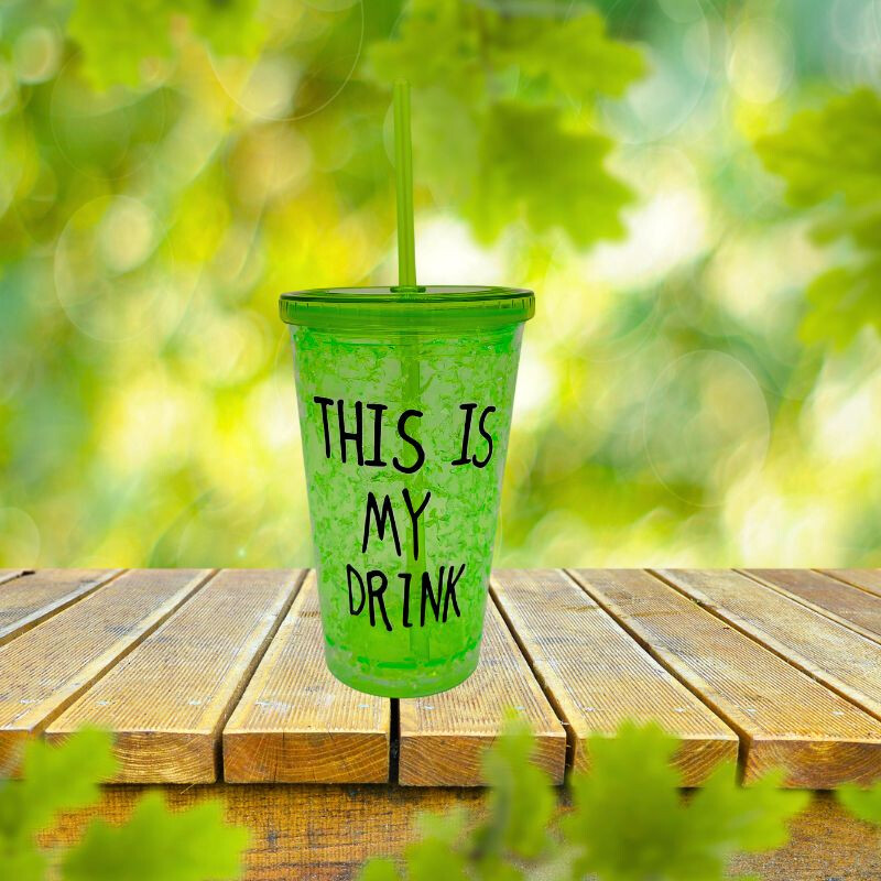 Vaso Craquelado con Frase Verde