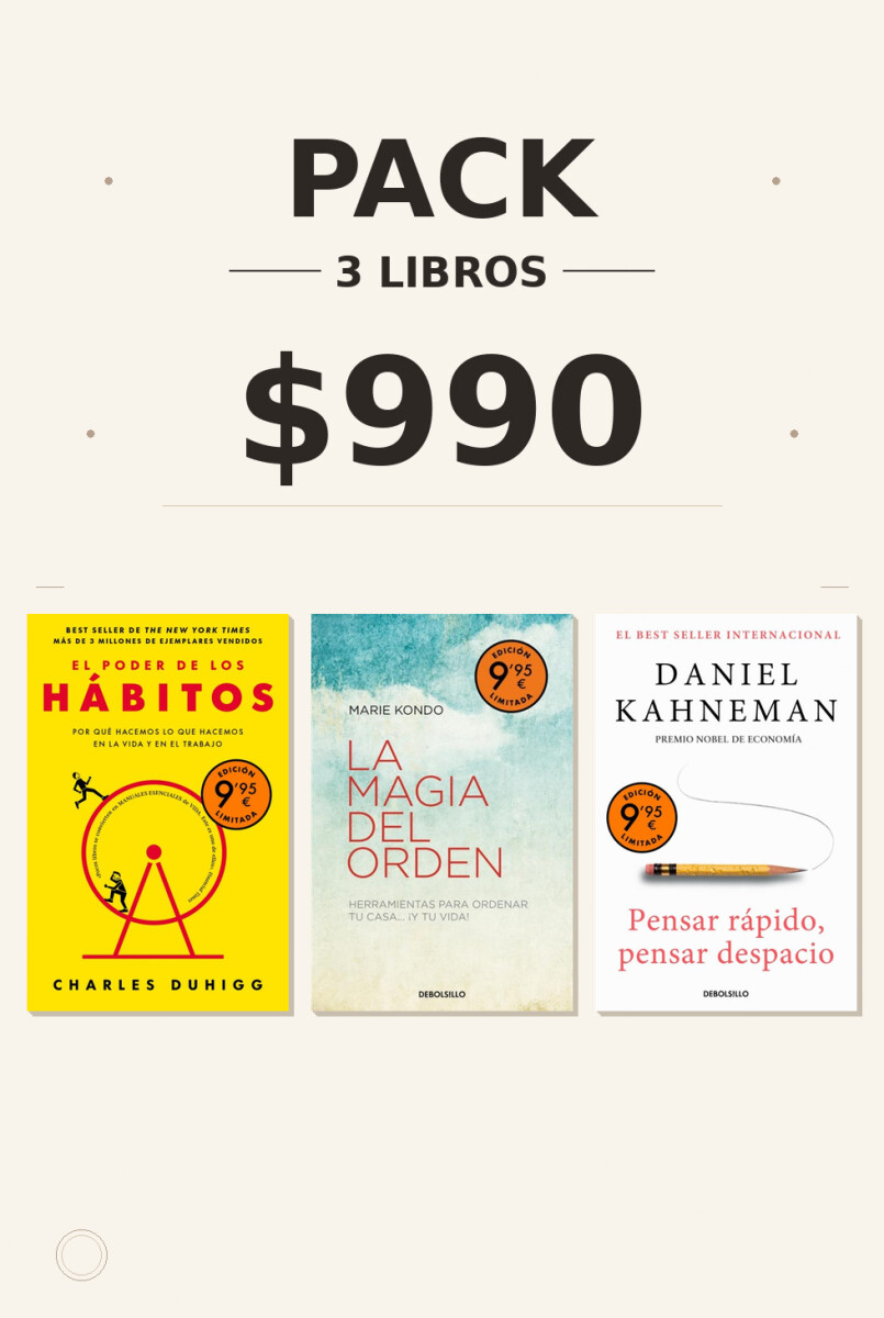 Pack 2 - El poder de los hábitos / La magia del orden / Pensar rápido, pensar despacio 