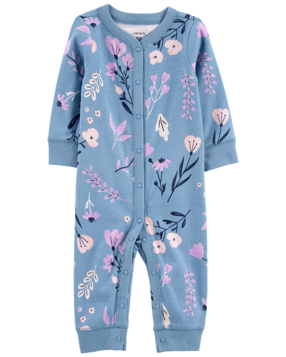Pijama una pieza de algodón diseño floral 
