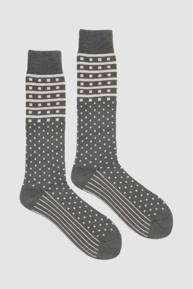 Medias 3/4 ski diseño - Gris oscuro 