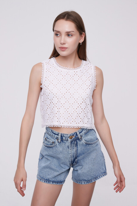 Musculosa Olivas Blanco