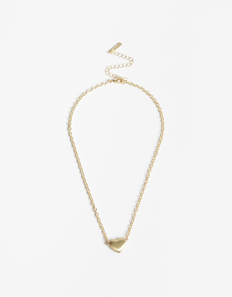 Collares Cortos Metal Collar Corto Corazón - Dorado