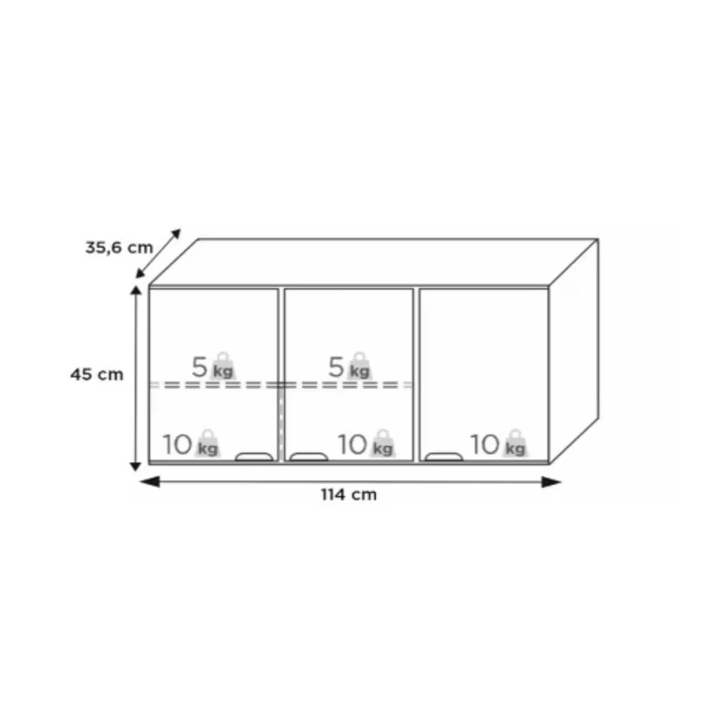 Mueble aéreo cocina Flamingo 120cm blanco Cozimax Mueble Aéreo Cocina Flamingo 120cm Blanco Cozimax