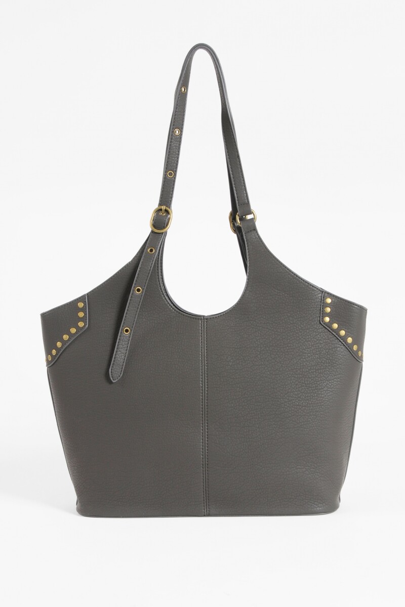 Shopper tachas antique marrón
