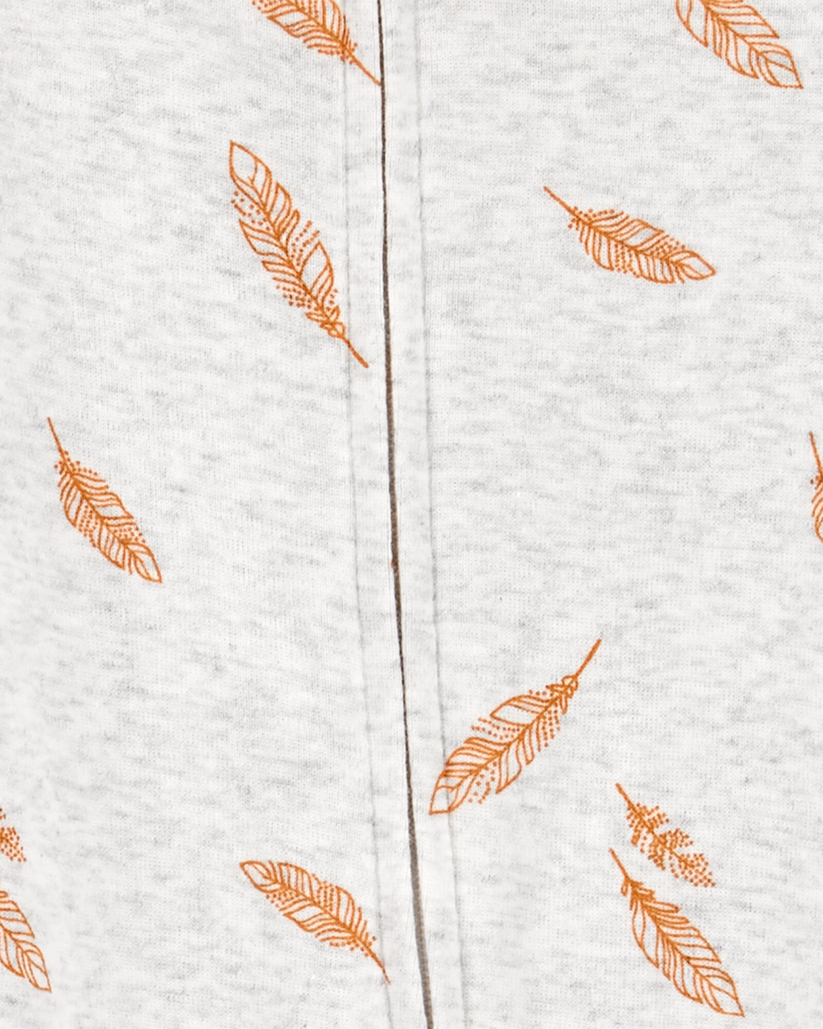 Pijama una pieza de algodón, con pie y gorro, diseño plumas Pijama una pieza de algodón, con pie y gorro, diseño plumas