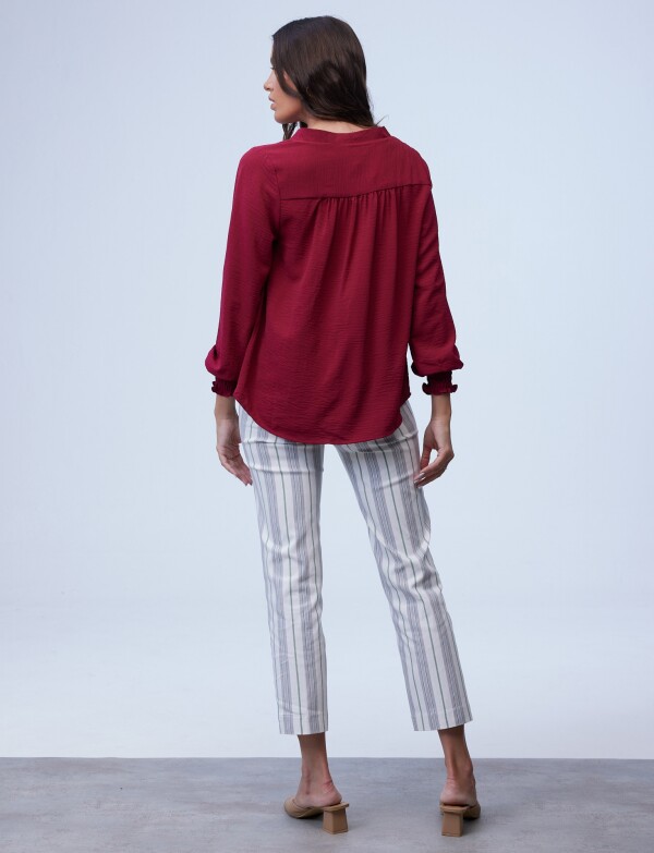 Blusa Frunces BORDEAUX