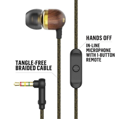 Auriculares SMILE JAMAICA (mini jack) Dorado