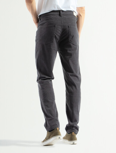 Pantalon de Pana Clasico Velvet Largo 32 Gris