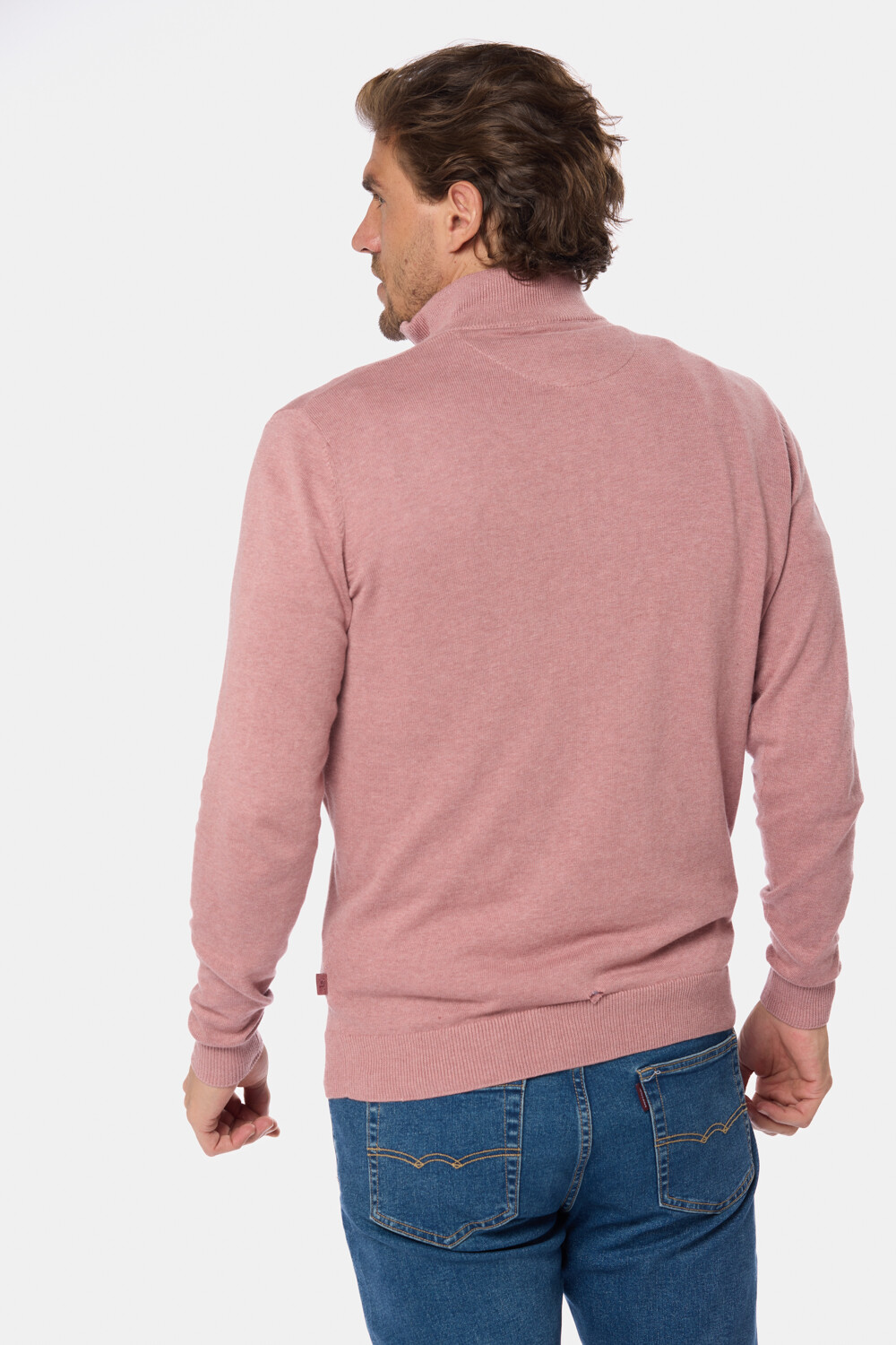 BUZO TEJIDO MEDIO CIERRE Rosa