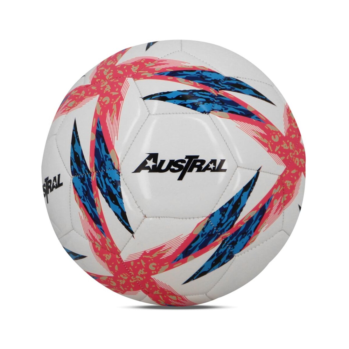 Austral Pelota Futbol Cancha Ball Star - Blanco-rosado 