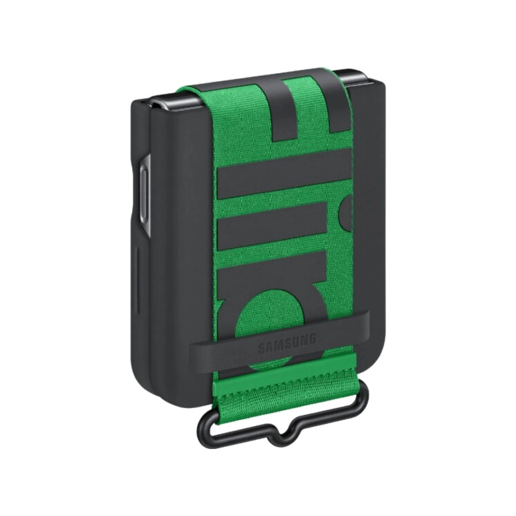 Funda Samsung Silicone Case con Correa para Galaxy Z Flip4 Black
