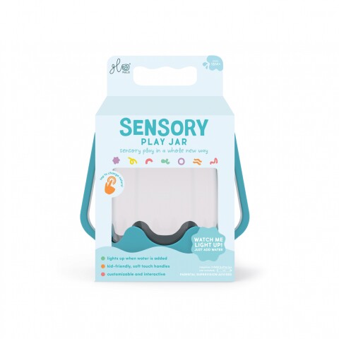 GP-JAR Jarra De Juego Sensorial Antiderrame Color Azul Glopals