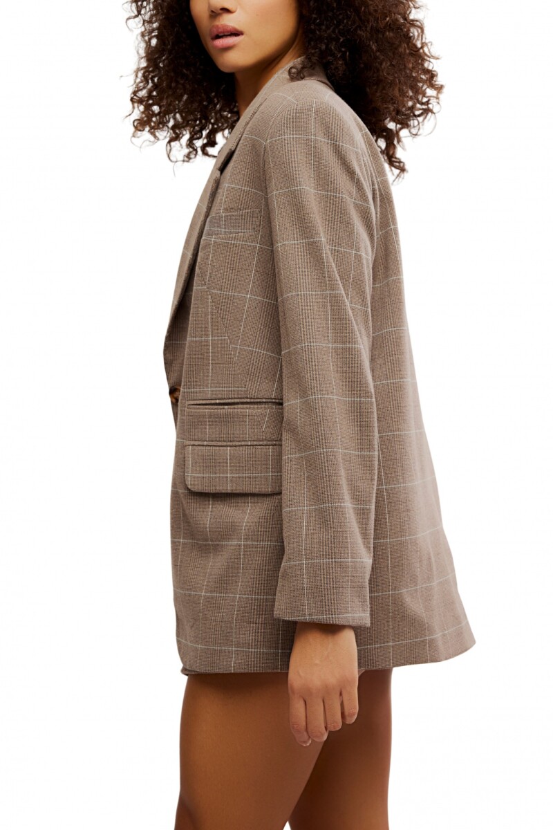 Blazer Paper Rayas Marron