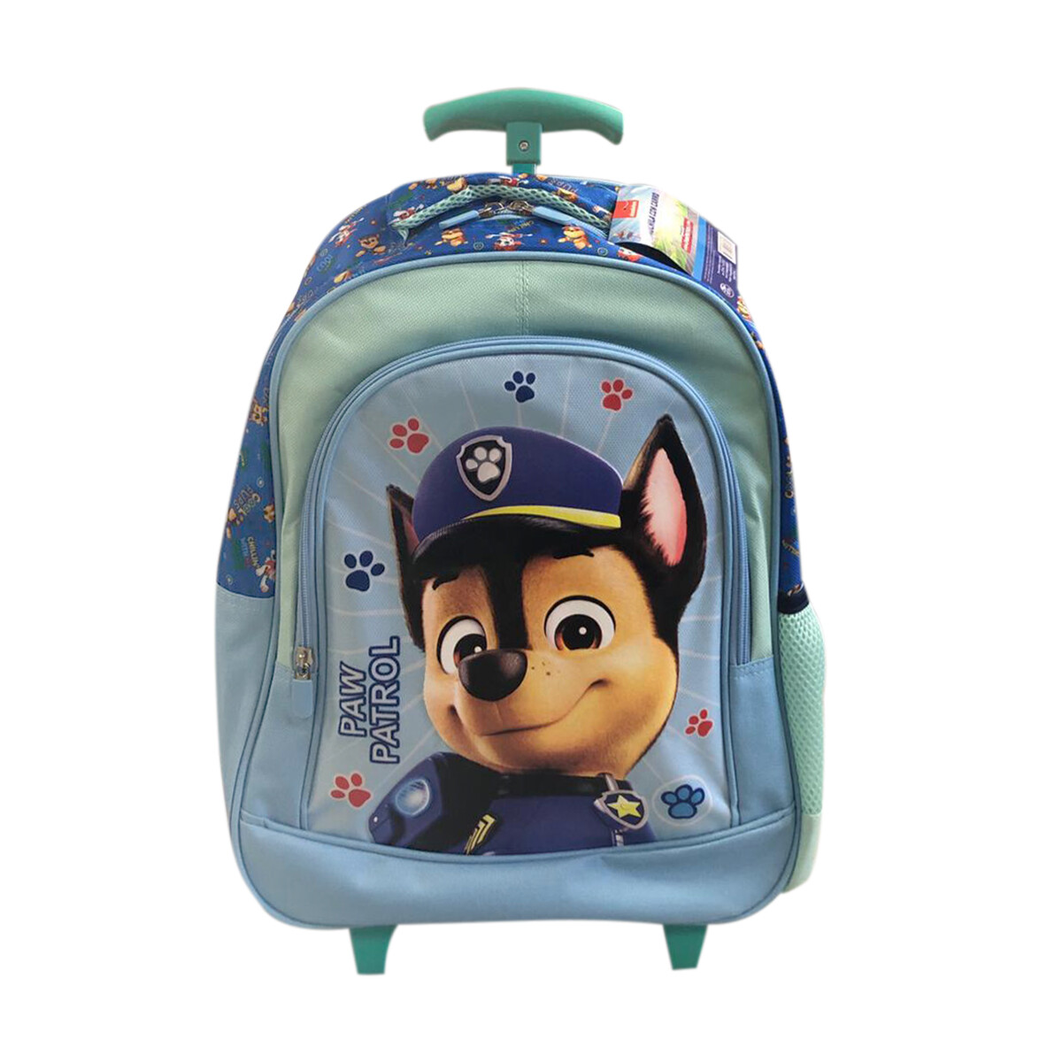 Mochila Infantil Paw Patrol con Carro Jacquard Grande 40 x 30 cm - CELESTE 