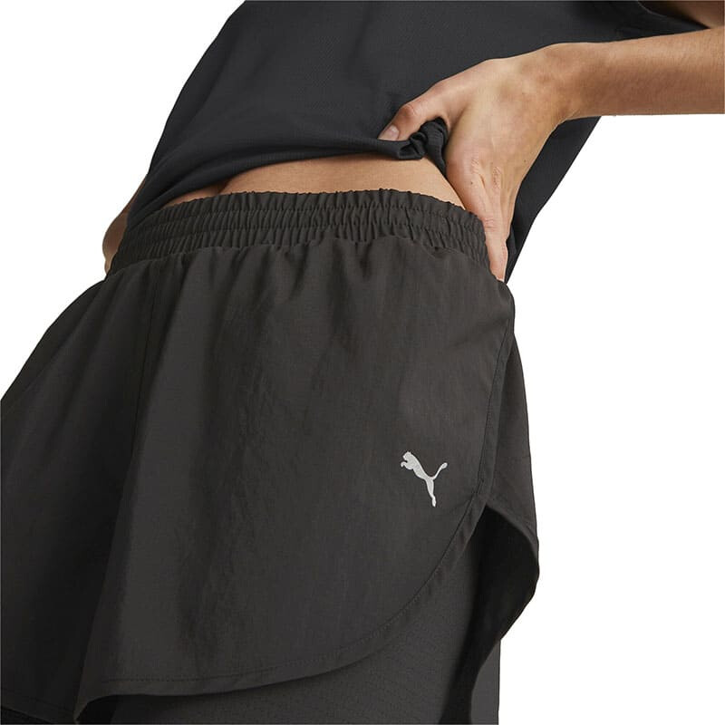 Short Puma Run Favorite Woven de Mujer - 523181 01 Negro