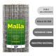 Tejido Malla Electrosoldada Galvanizada 1.99mm 1.80 X 25 Mts Gris