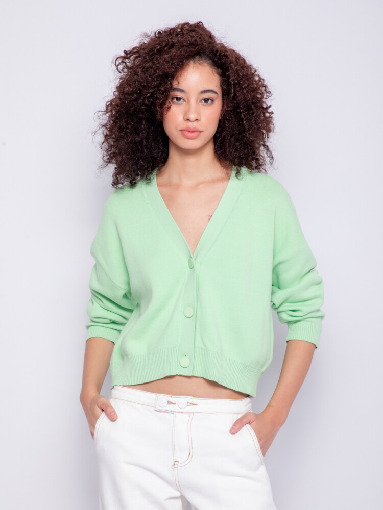 CARDIGAN ALBIN SOLID Verde Menta