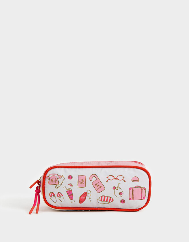 Cartucheras Con compartimentos Cartuchera Estampada - Rosa Claro