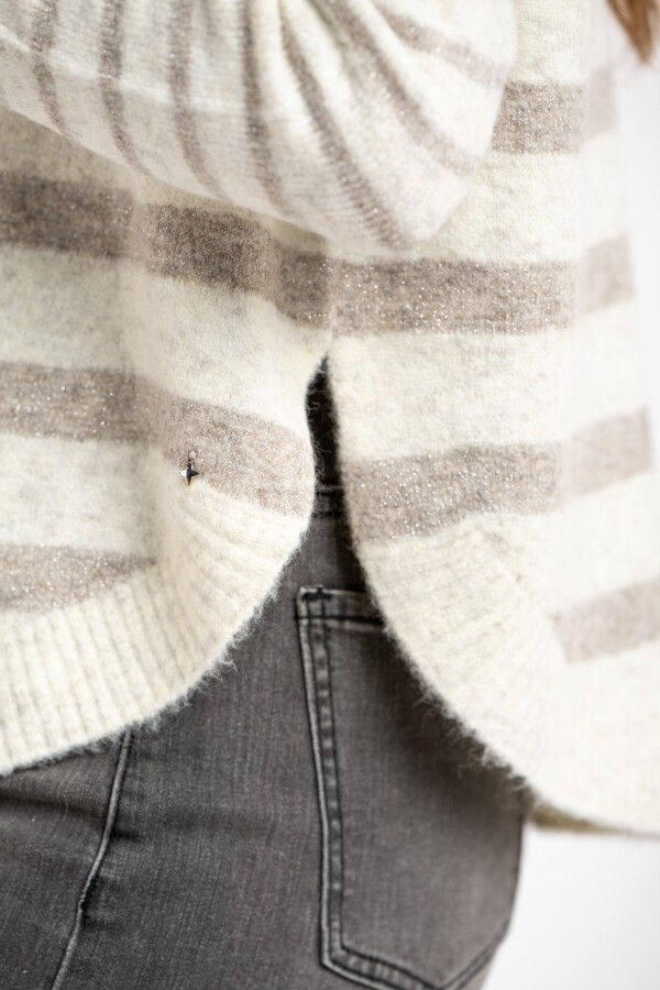 Sweater Rayado Nácar
