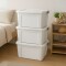 Set x3 Caja organizadora 70lts con tapa BLANCO
