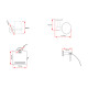 SET DE ACCESORIOS DE BAÑO ZINC CROMADOS REDONDO BRILLO CROMO CROMO
