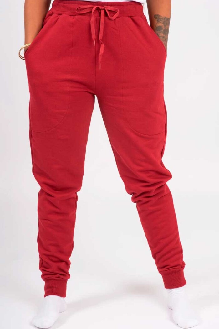PANTALON HERING CON PUÑO Rojo